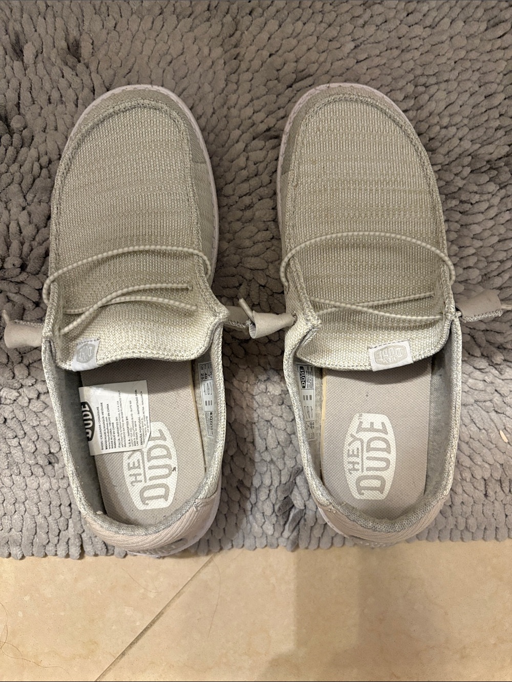 Hey Dude Men's Slip-On Casual Loafers in Light Taupe